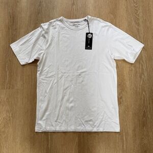 Kenneth Cole Men's Lightweight Knit T Shirt Stretch Breathable Soft Cotton White